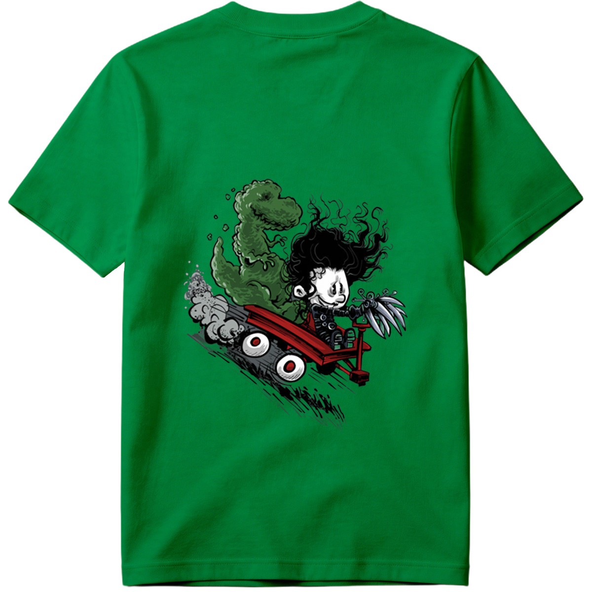 Coraline and the Green Monster in a Red Cart - Tee