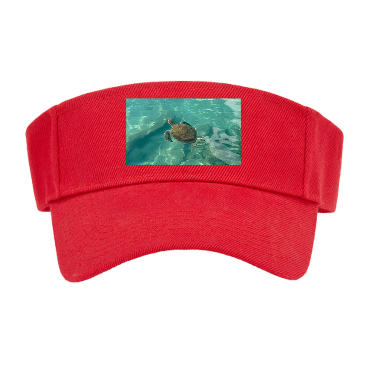 Sea turtle swimming in clear turquoise water -  Visor cap