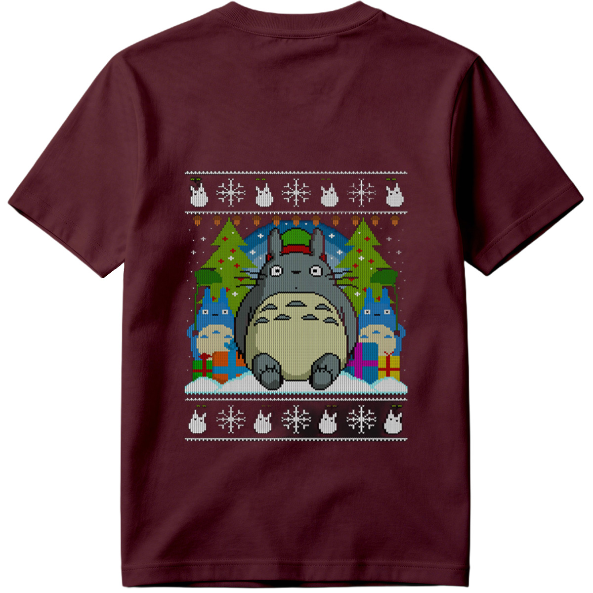 Totoro Christmas Sweater Design - Tee