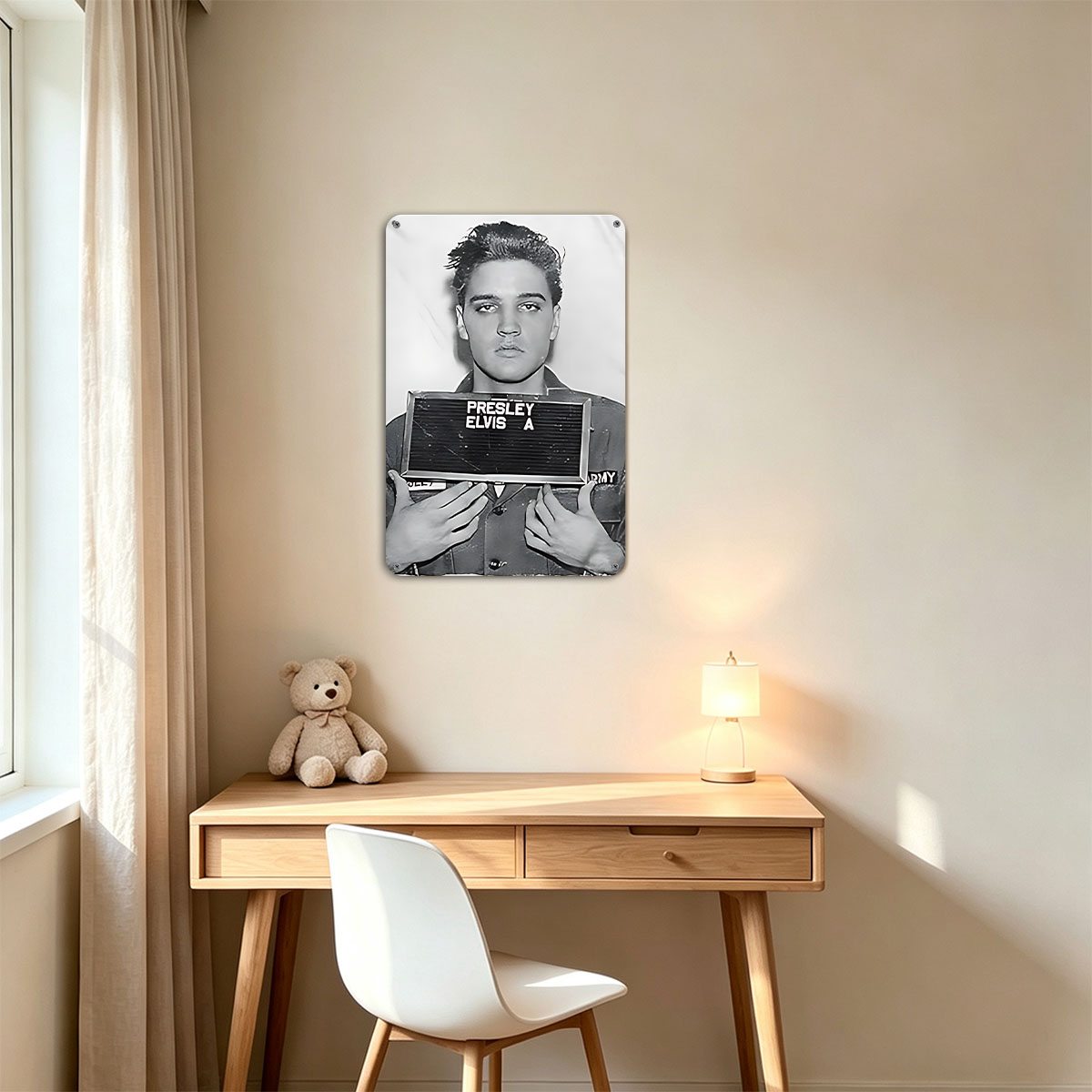 Elvis Presley Army Mugshot 1958 - painting