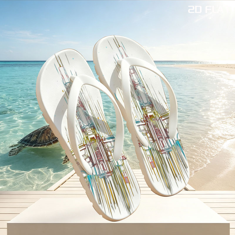 X-Wing Fighter in Neon Glow: Star Wars Iconic Spacecraft Art -  flip-flops