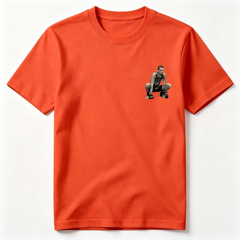 MMA Fighter with Tattoos and UFC Gloves - Tee