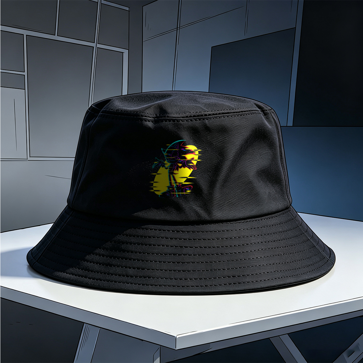 Sonic the Hedgehog: Neon Glitch Art - Fisherman's Hat