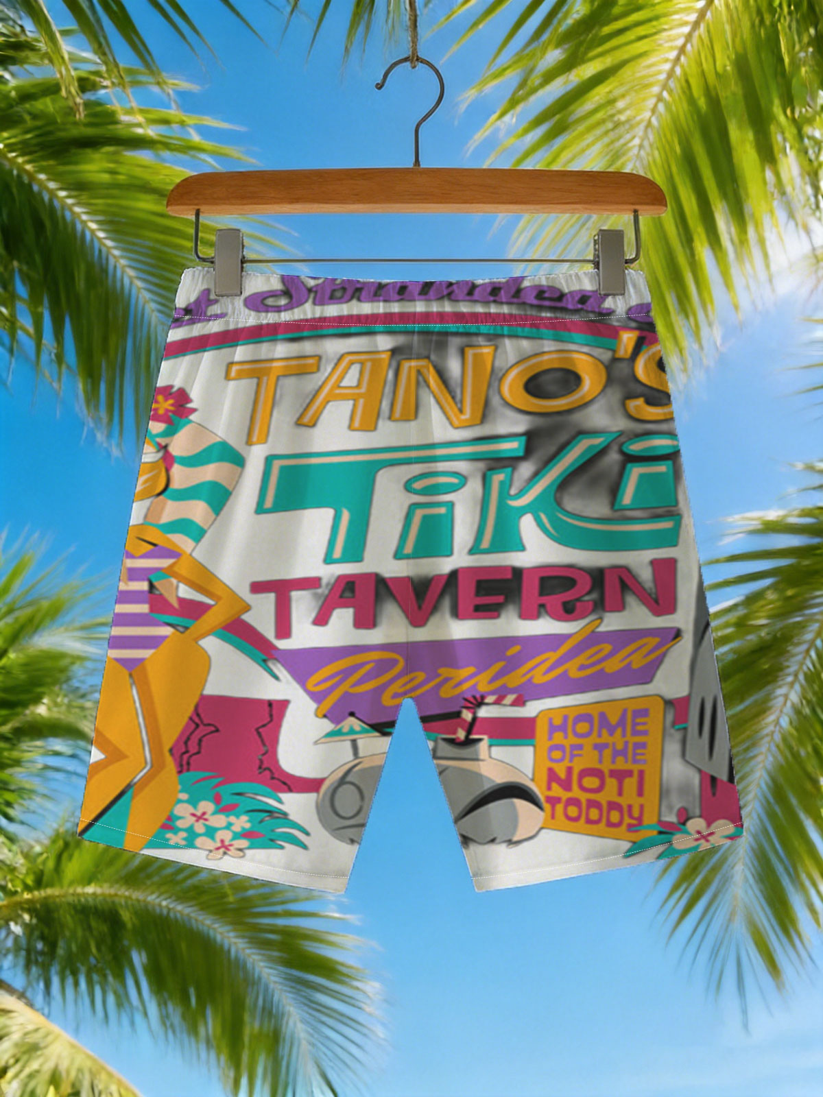 Tano's Tiki Tavern: Get Stranded at Peridea, Home of the Noti Toddy -  Beach shorts