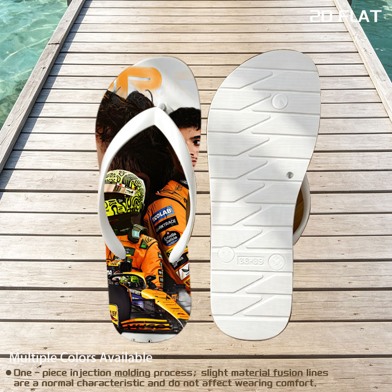 Lando Norris McLaren Formula 1 Racing Driver -  flip-flops