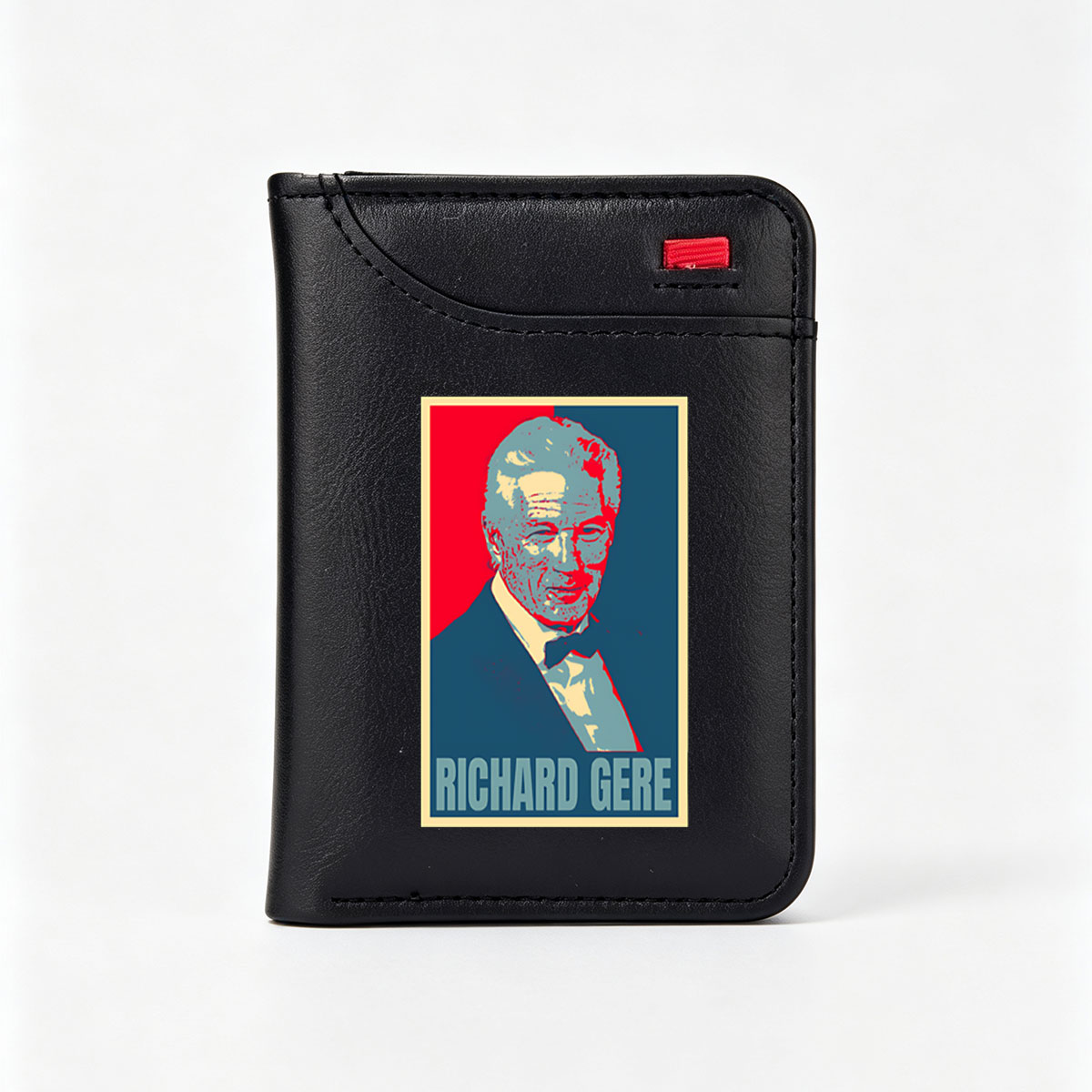 Richard Gere Portrait in Pop Art Style - Vertical Style Wallet