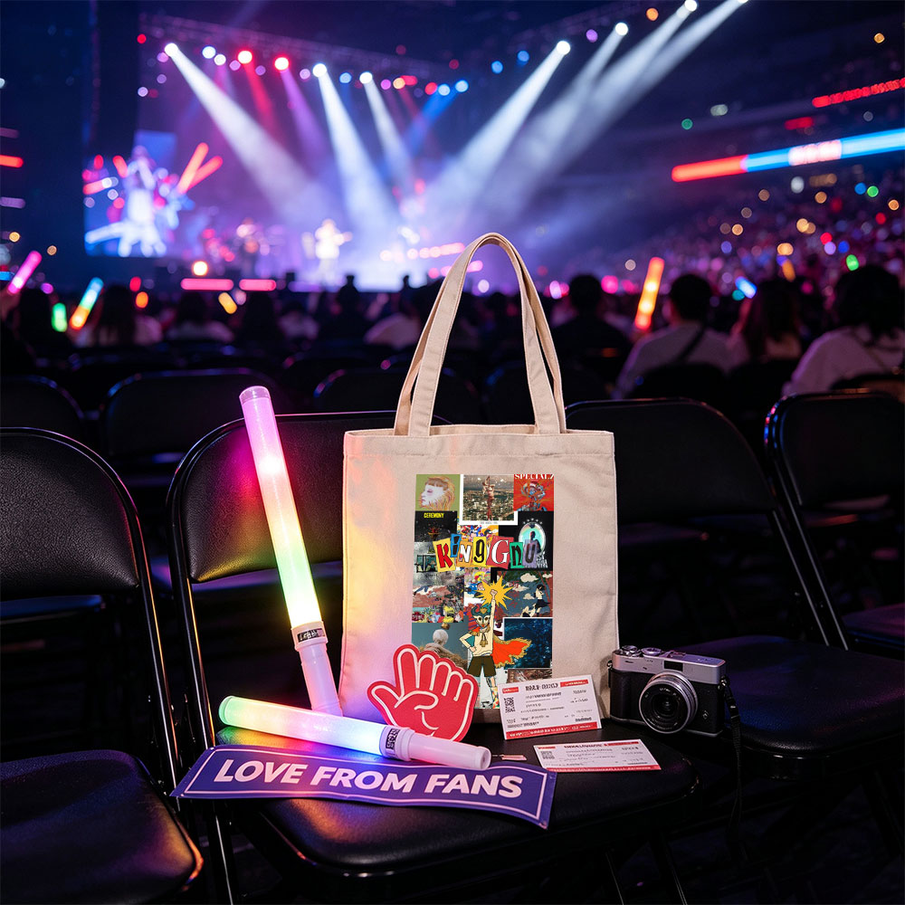 King Gnu Concert Performance with Vibrant Art Collage and Dynamic Character Design - Canvas tote bags