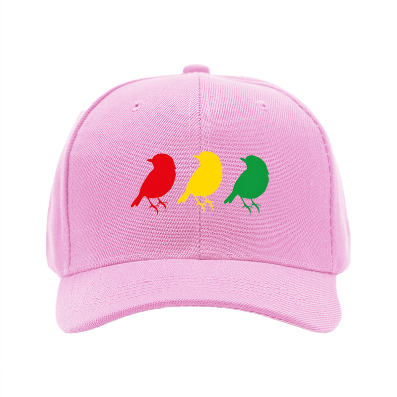 1pc New Baseball Cap with Colorful Birds Print and Text Design Unisex Adjustable Hat for Outdoor Activities and Casual Wear Suitable for Adults and Teens