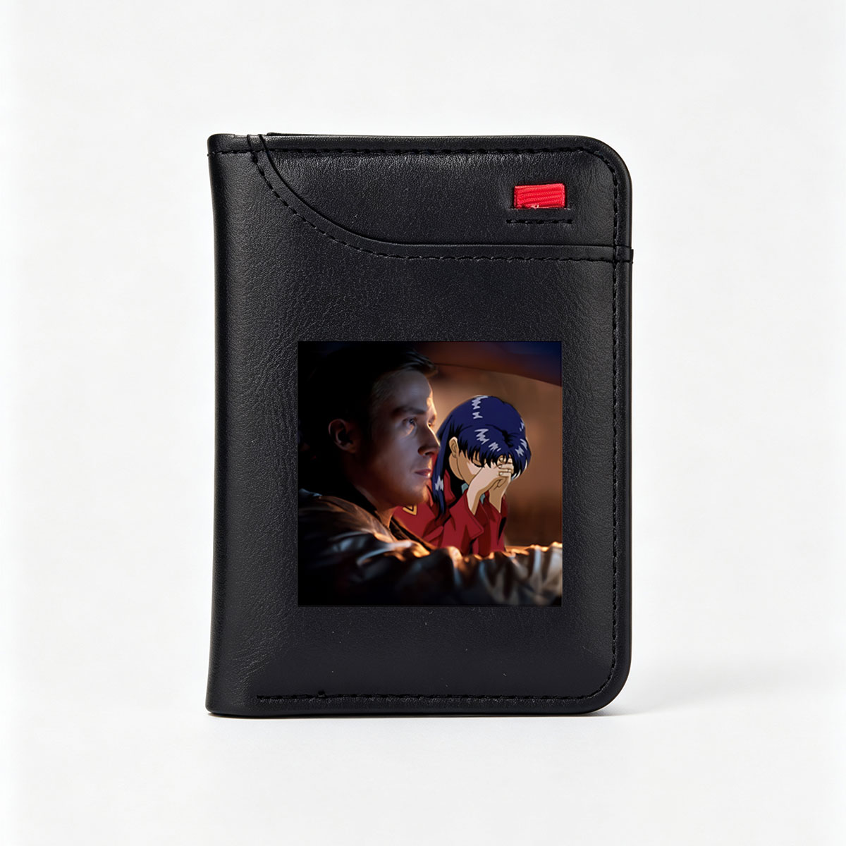 Edward Norton and Rei Ayanami in a dramatic scene from Neon Genesis Evangelion - Vertical Style Wallet