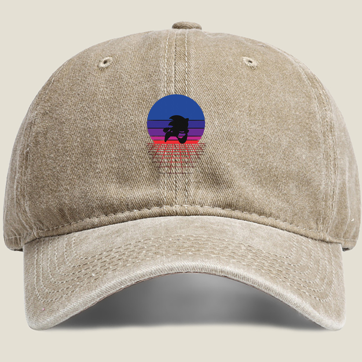 Sonic the Hedgehog Retro Sunset - Washed Denim - Baseball Cap