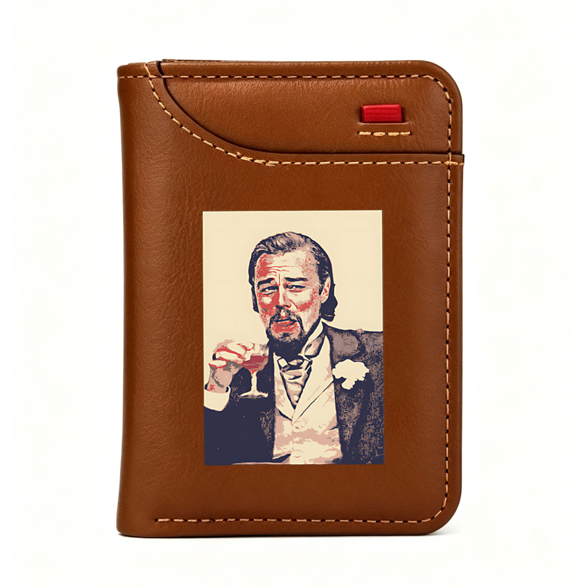 Leonardo DiCaprio as Jay Gatsby holding a cocktail - Vertical Style Wallet