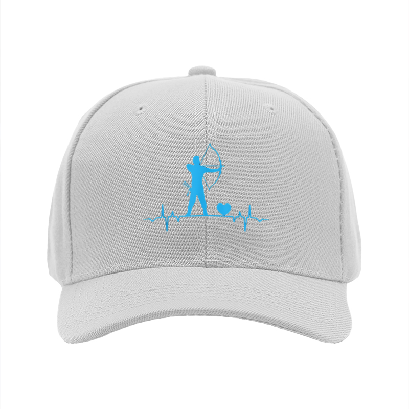 1pc New Baseball Cap with Archer and Heartbeat Pattern Print Unisex Adjustable Hat for Outdoor Activities and Casual Wear Suitable for Adults Who Love Archery and Unique Design Styles