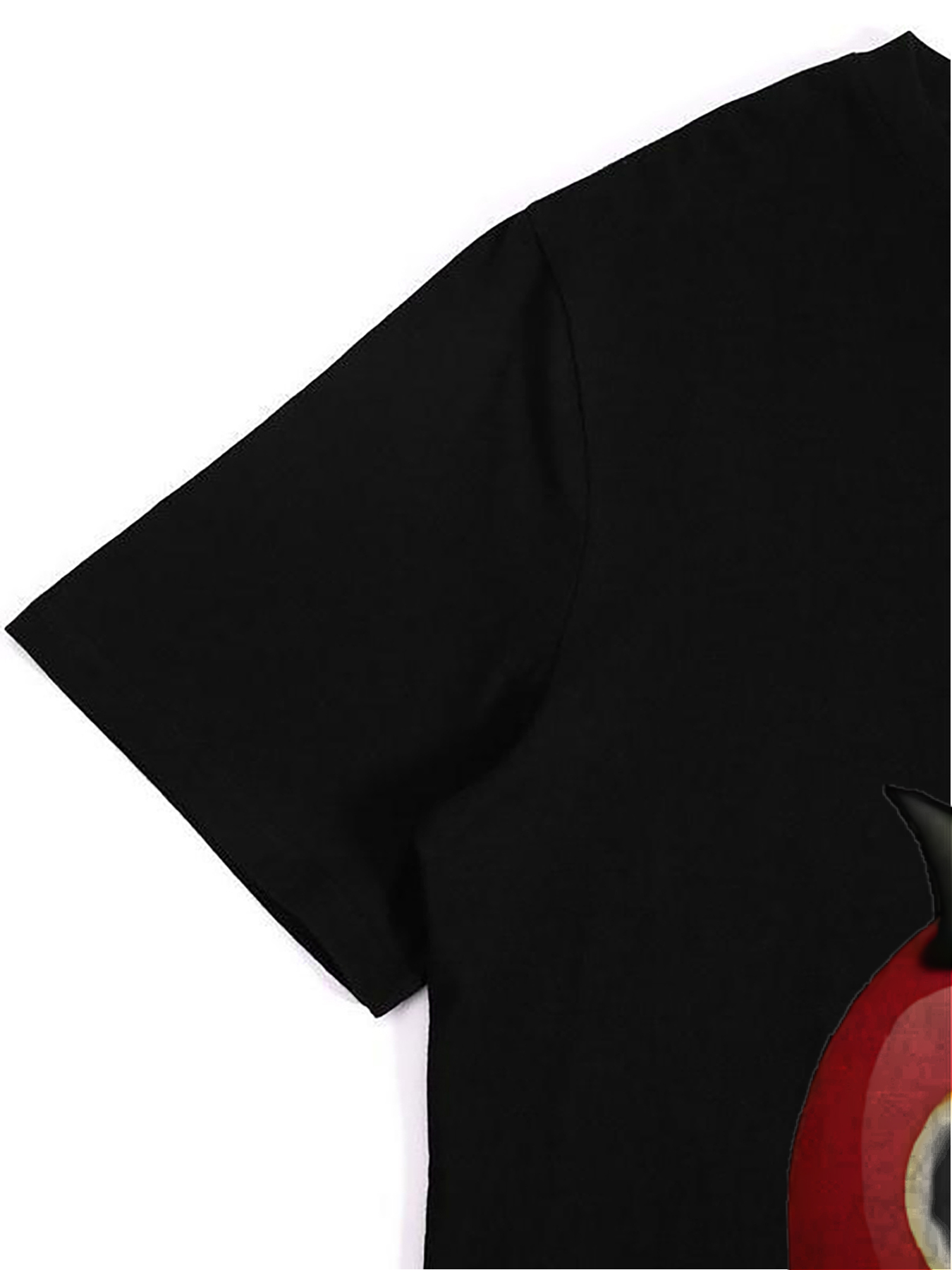 Men's Devil Emoji Print T-Shirt with Horns and Trident Flame Design Casual Round Neck Summer Lightweight Breathable Short Sleeve Tee for Fun Party Wear, Trendy Streetwear for Young Adults
