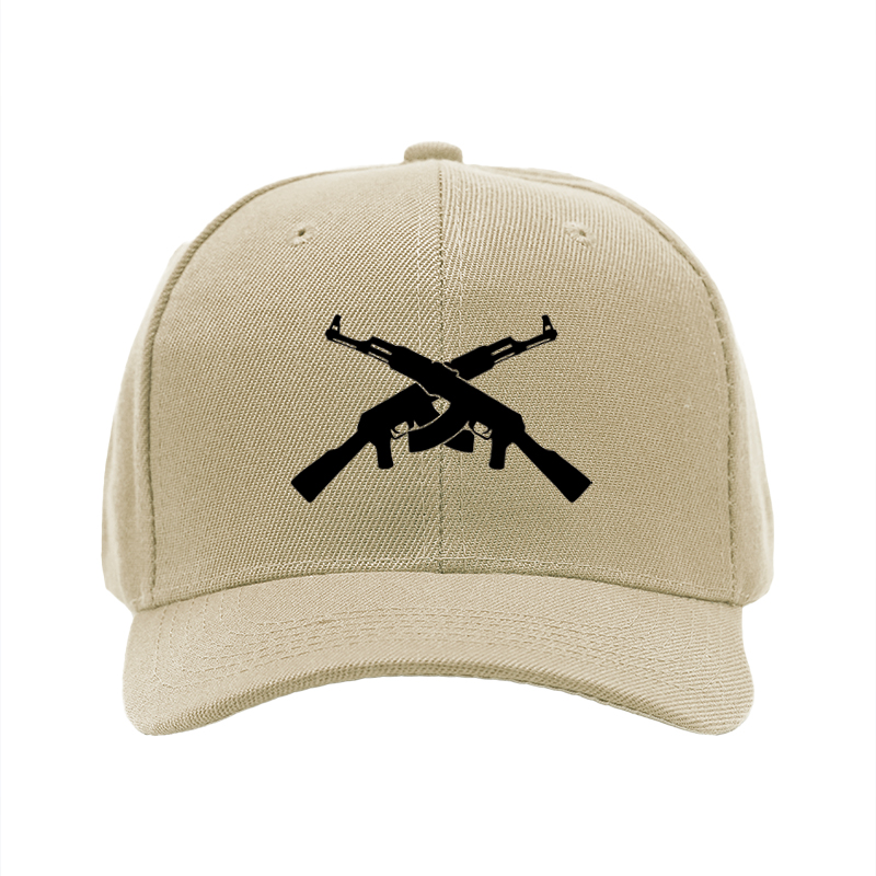 1pc New Baseball Cap with Crossed Guns Print and Bold Text Design Unisex Adjustable Hat for Outdoor Activities and Casual Wear Suitable for Adults Who Love Edgy Street Style and Fashion Statements