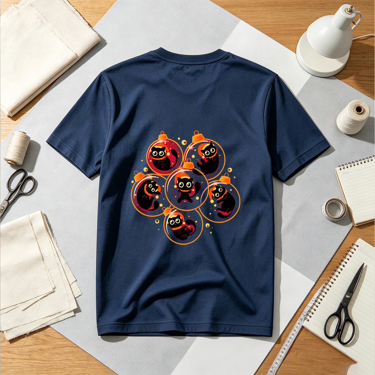 Black Cat Christmas Ornaments - Tee