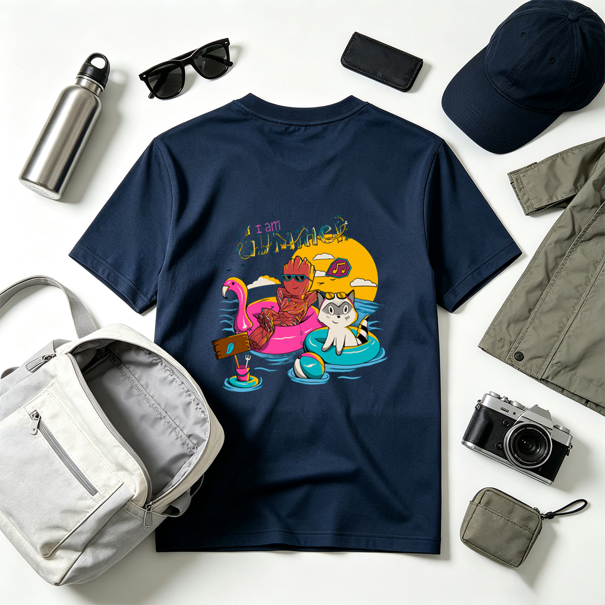 Guardians of the Galaxy: Groot and Rocket Summer Vibes - Tee