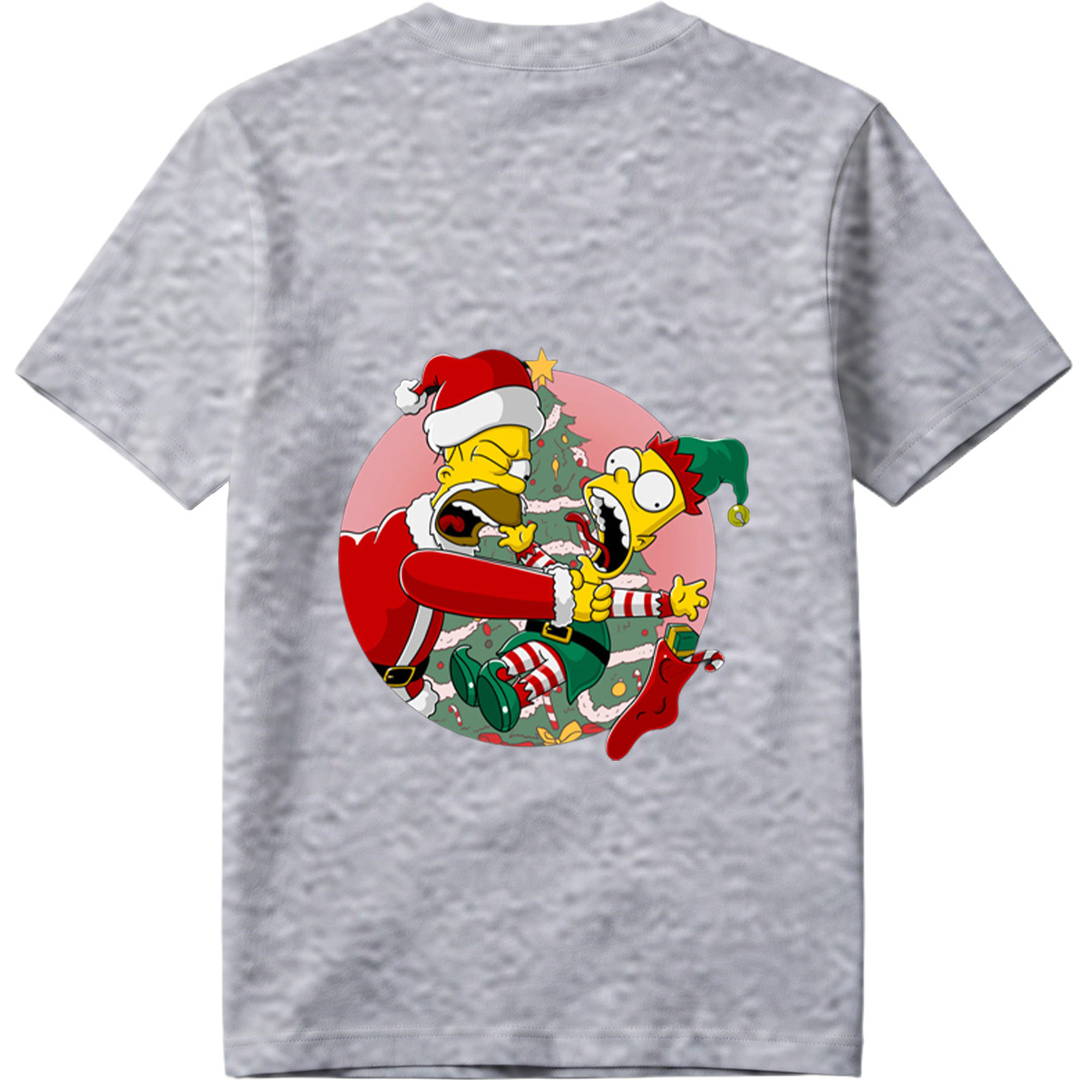 Simpsons Christmas Chaos: Homer and Bart in Holiday Hijinks - Tee