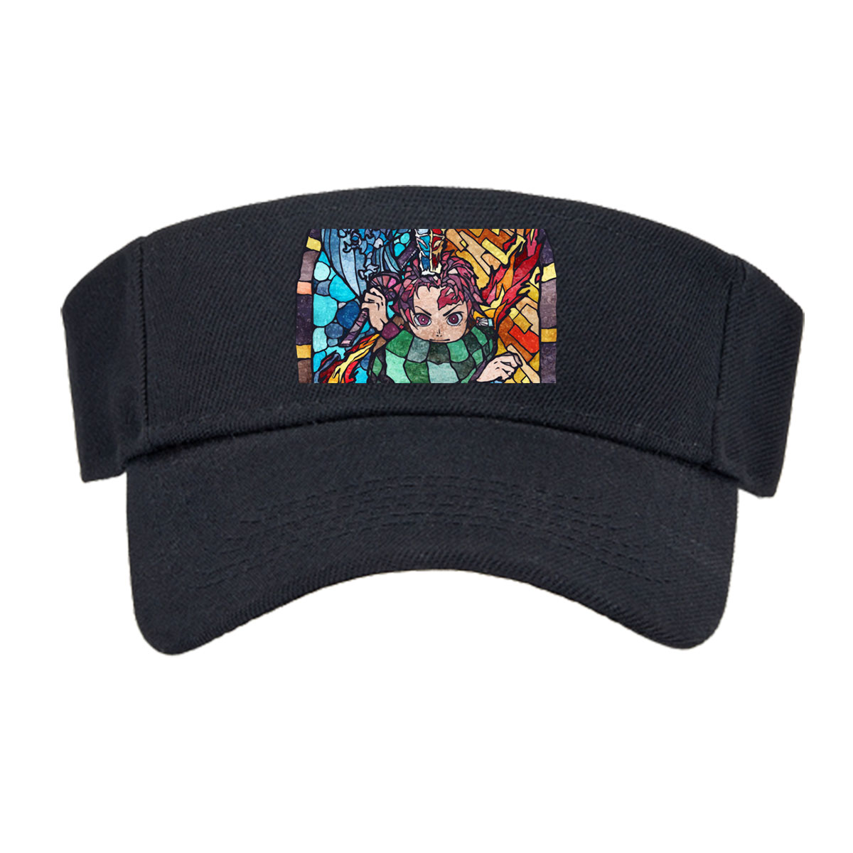 Demon Slayer Tanjiro Kamado Stained Glass Art -  Visor cap
