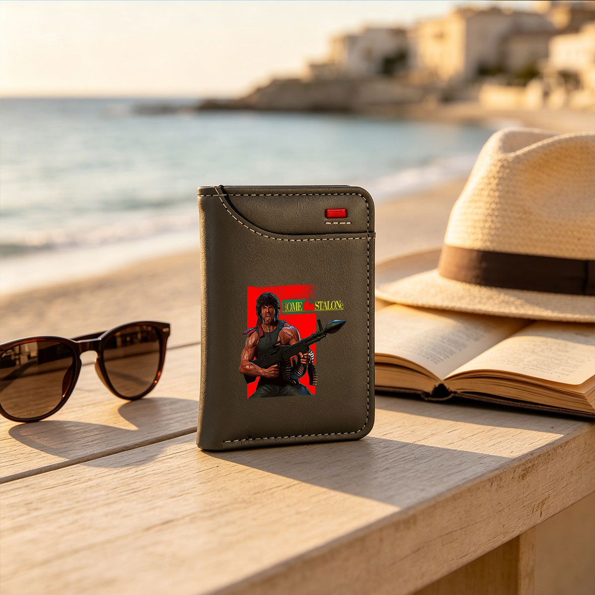 Rambo: John Rambo, Sylvester Stallone, Action Hero, Military Combat, Iconic Character - Vertical Style Wallet