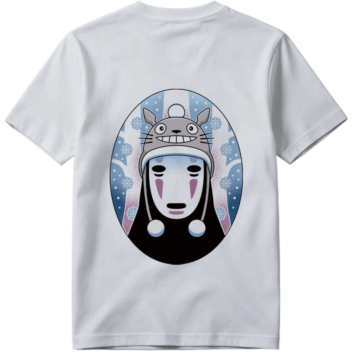Totoro and No-Face Winter Fusion - Tee
