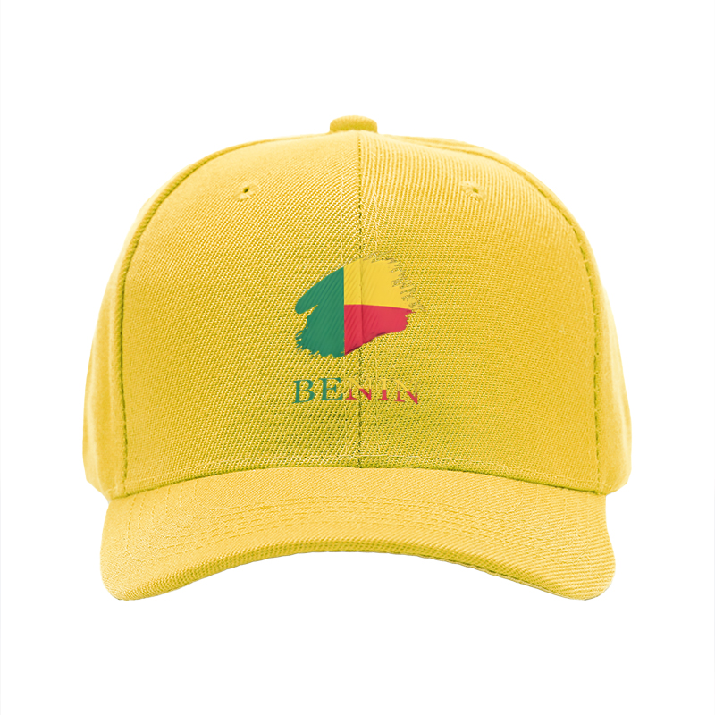 1pc New Baseball Cap with Benin Flag Print and Text Design Unisex Adjustable Hat for Outdoor Activities and Daily Wear Suitable for Adults Who Love National Culture and Fashion Styles