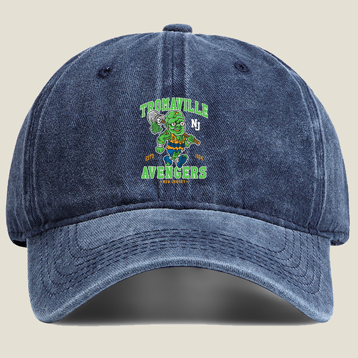 Tromaville Avengers: The Toxic Avenger - Washed Denim - Baseball Cap