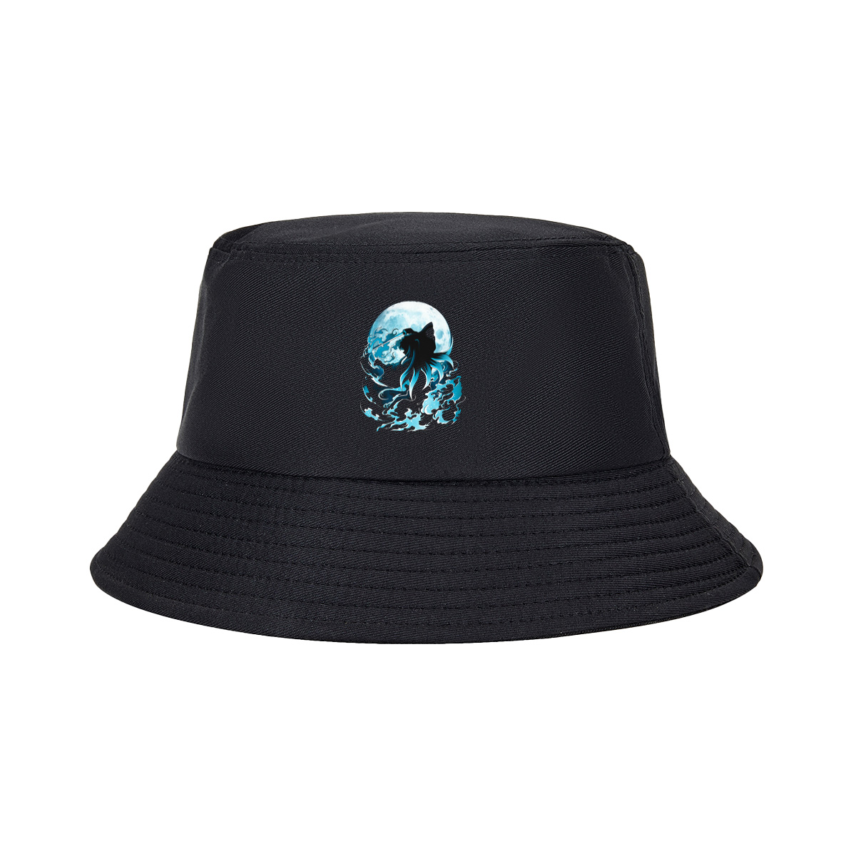 Samurai Warrior Under Full Moon - Fisherman's Hat