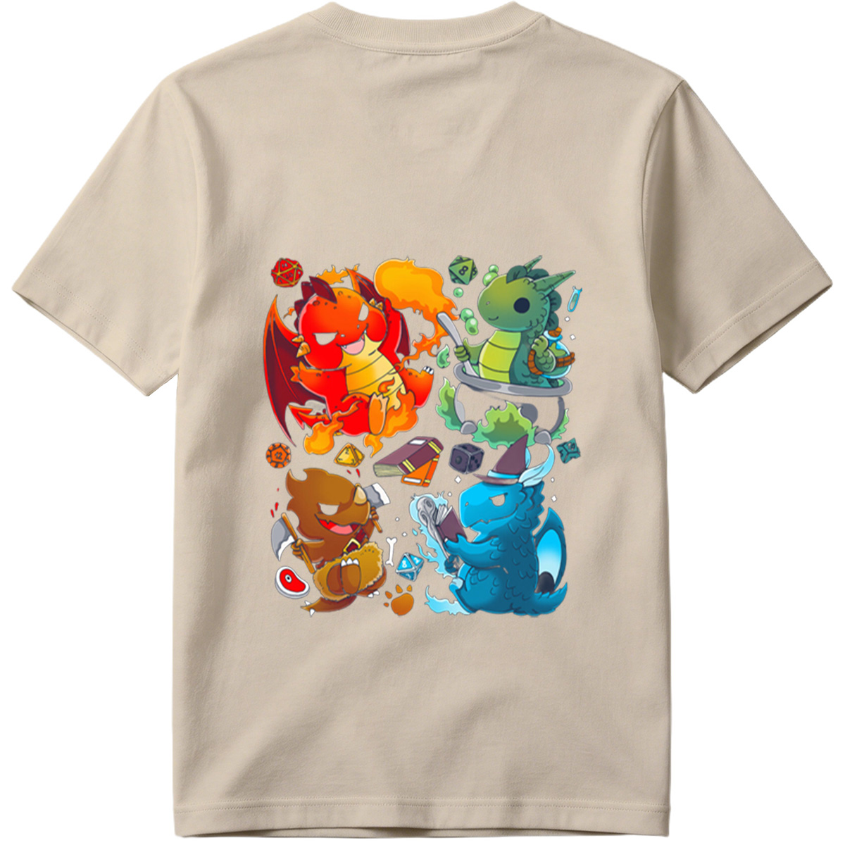Dragon Quest: Fire, Nature, Earth, and Water Elements - Tee