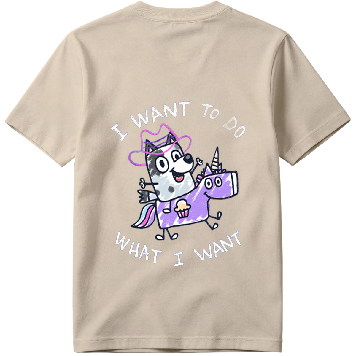 Bluey and the Unicorn: I Want to Do What I Want - Tee