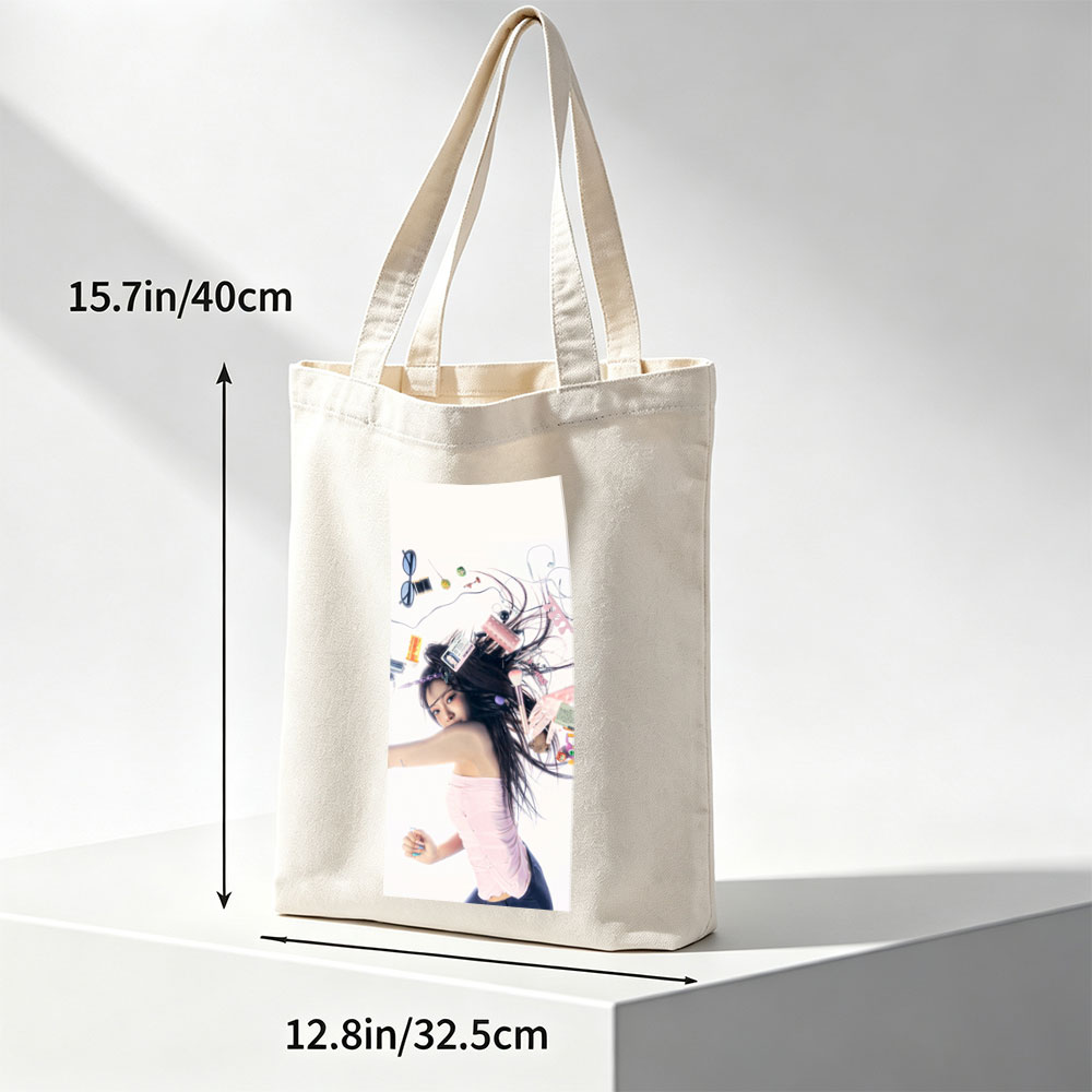 Lisa Blackpink Artistic Portrait with Hair Accessories and Makeup Tools - Canvas tote bags