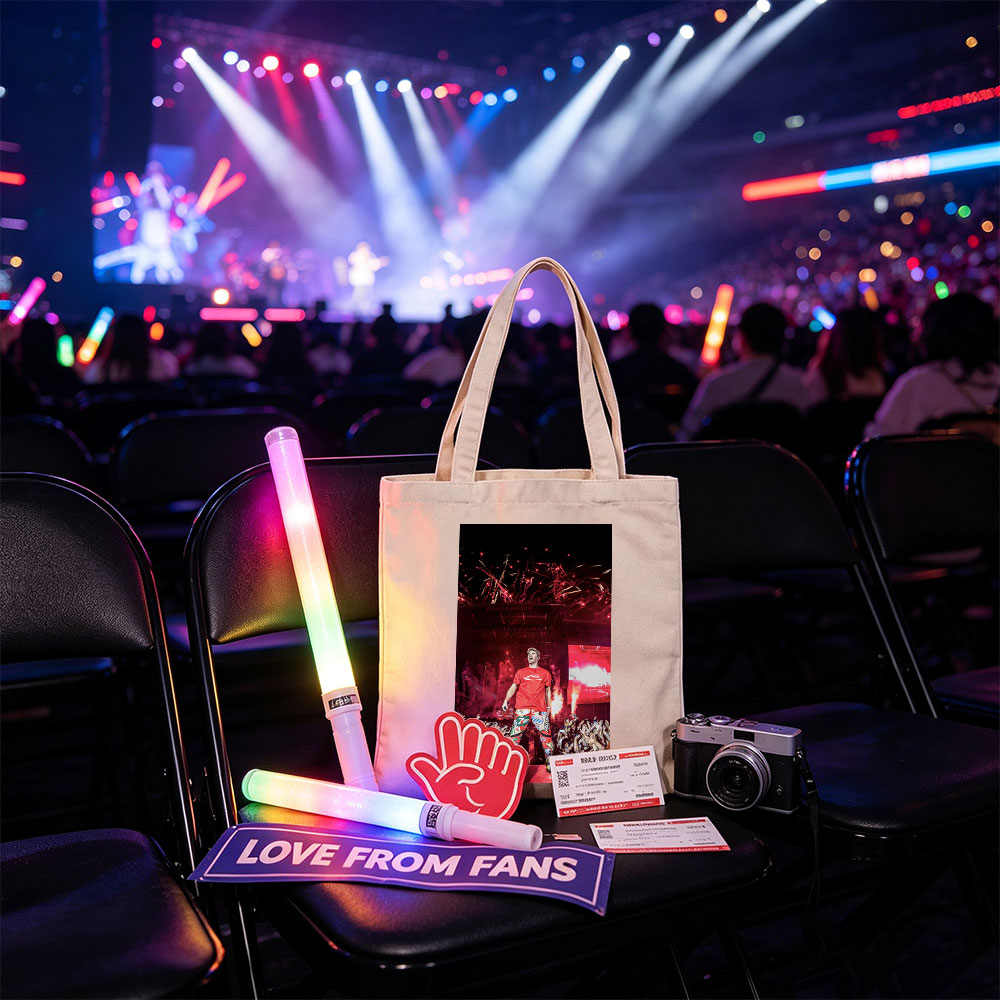 Machine Gun Kelly Live Performance on Stage with Fireworks and Crowd at Concert - Canvas tote bags
