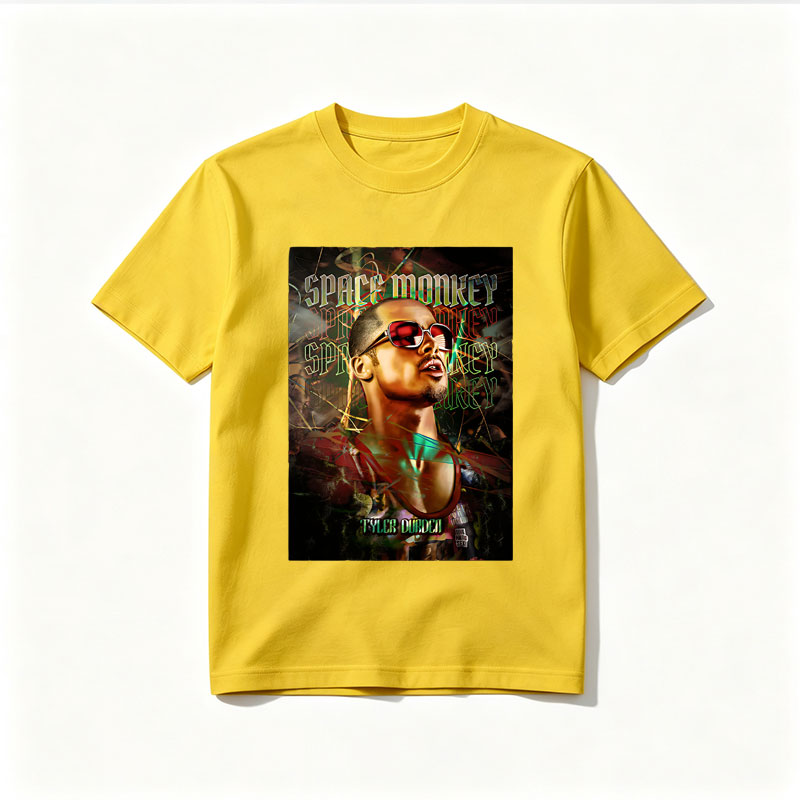 Tyler Durden in Space Monkey: A Futuristic Portrait - Tee