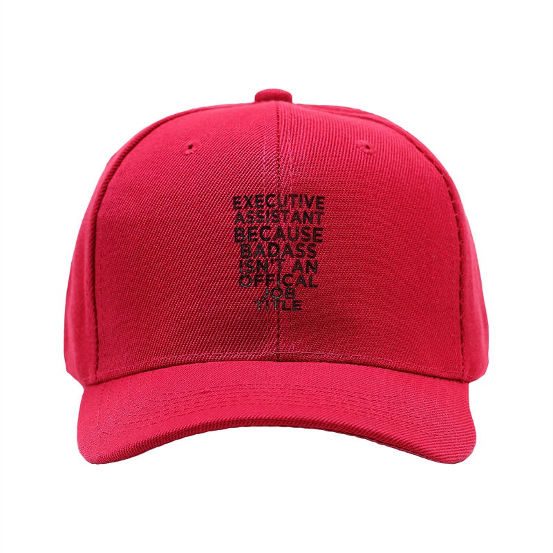1pc New Baseball Cap Executive Assistant Because Badass Isn't An Official Job Title Print Hat Unisex Adjustable Size for Outdoor Casual Wear Adults Street Style Fashion