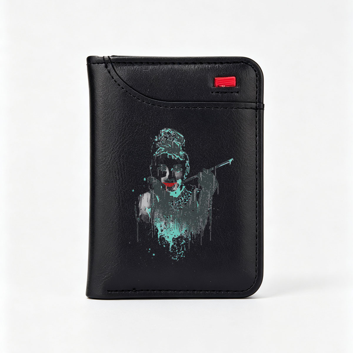 Marilyn Monroe in a Dripping Paint Art Style - Vertical Style Wallet