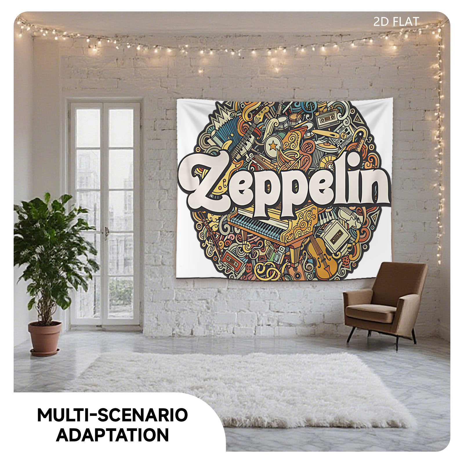 Led Zeppelin Music Instruments Artwork - Tapestry
