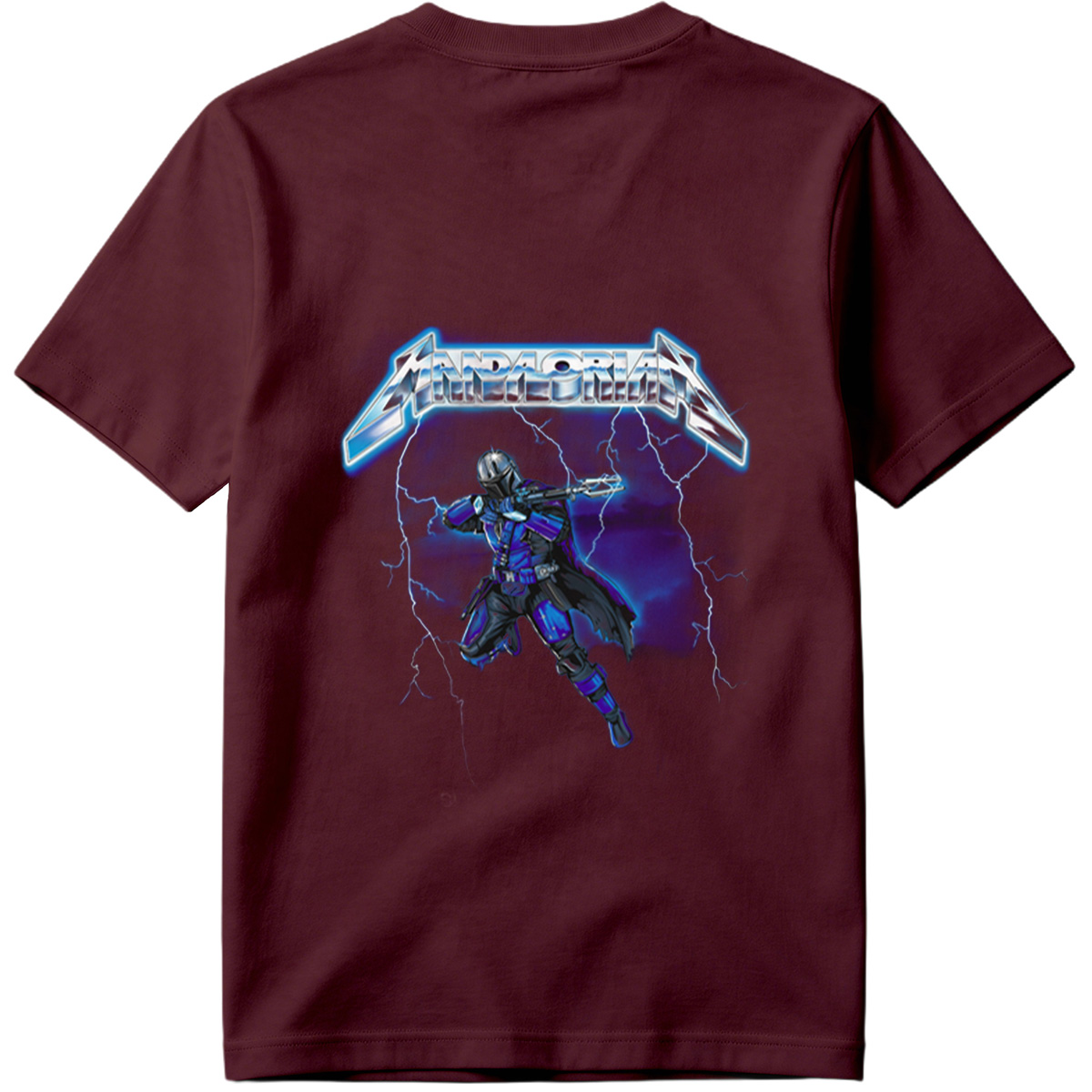 Mandalorian: The Armored Warrior in Stormy Skies - Tee