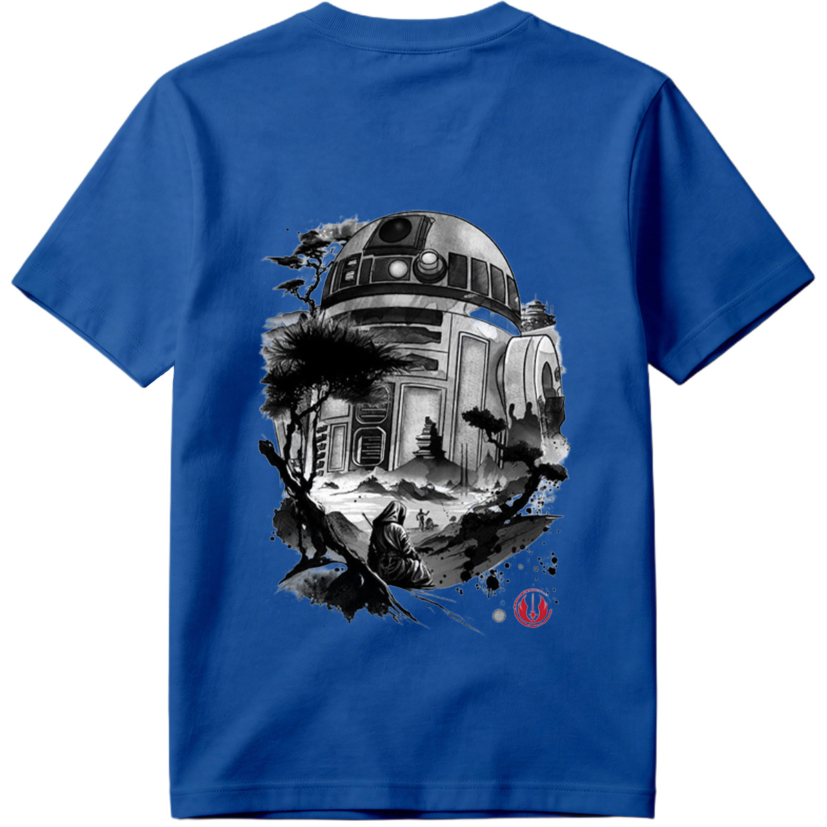 Star Wars: R2-D2 and Jedi in Zen Landscape - Tee