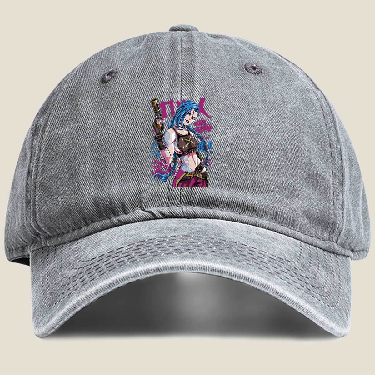 Jinx Was Here! - Washed Denim - Baseball Cap