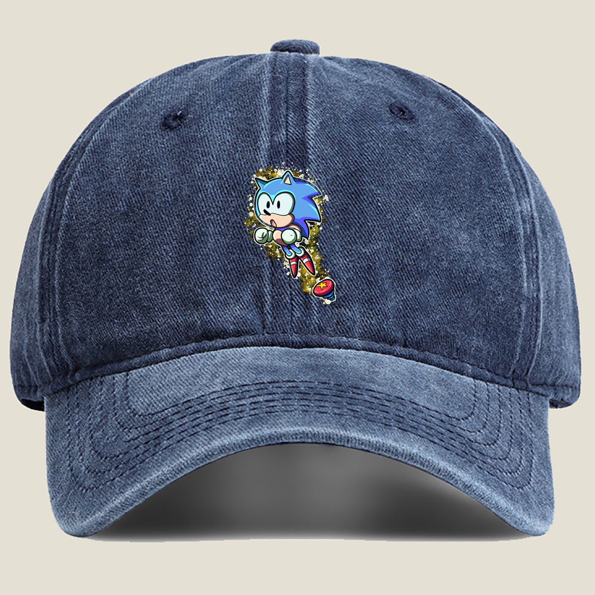 Sonic the Hedgehog in Action - Washed Denim - Baseball Cap