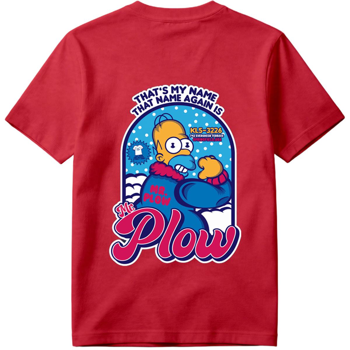 Homer Simpson Mr. Plow Springfield USA - Tee