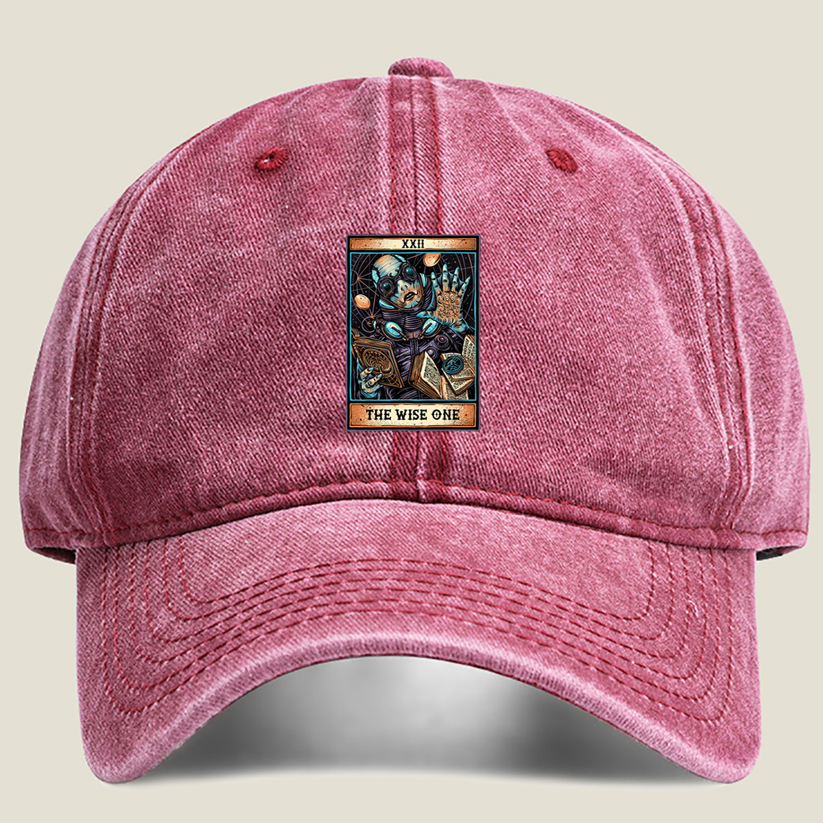 The Wise One: XXII Tarot Card - Washed Denim - Baseball Cap