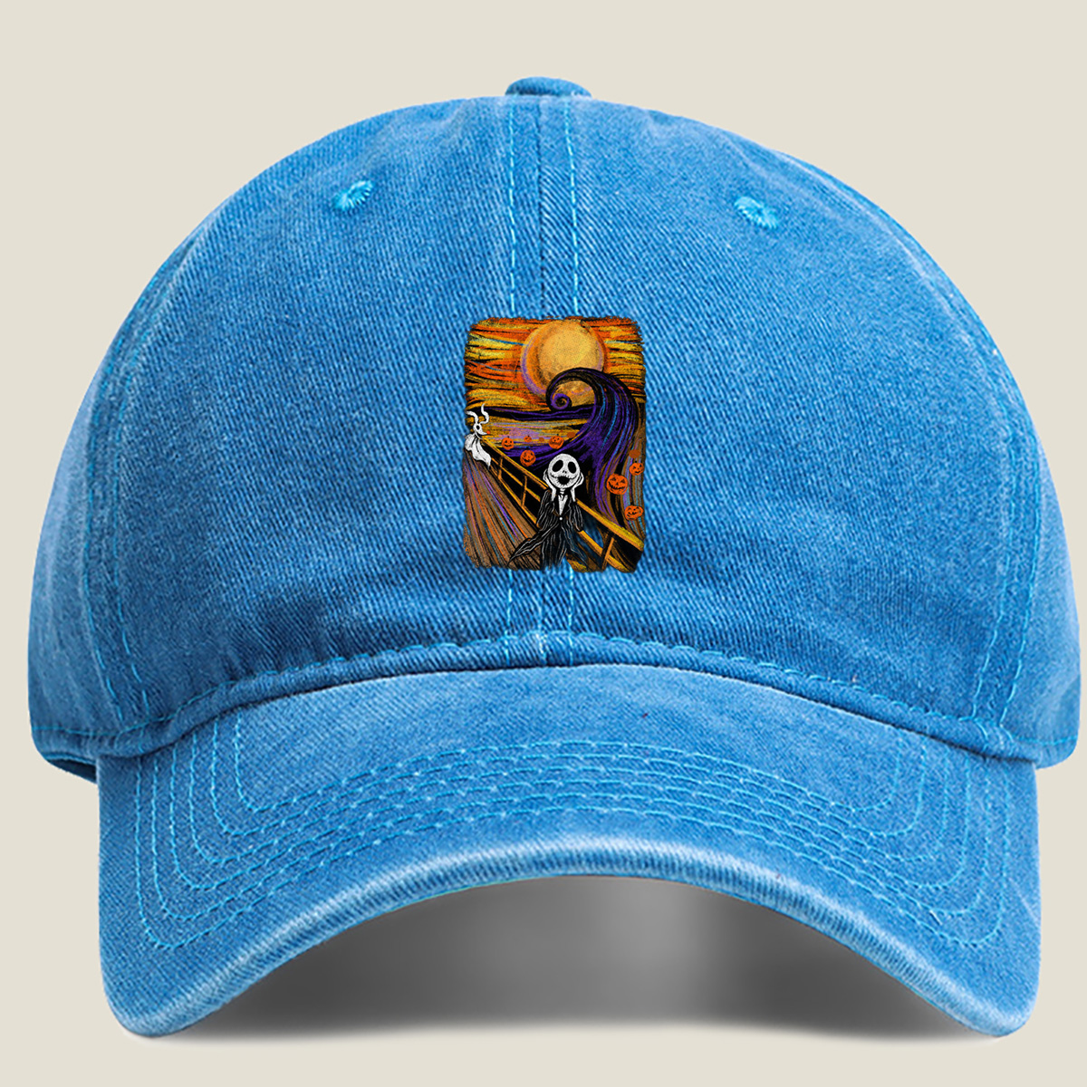 Jack Skellington in The Nightmare Before Christmas - Washed Denim - Baseball Cap