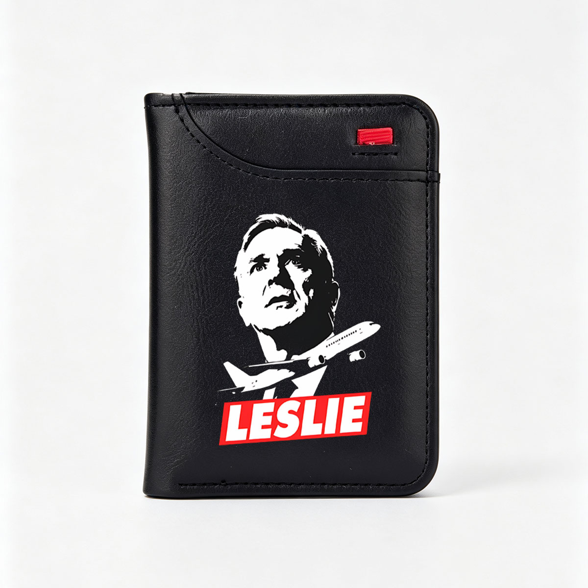 Leslie, Airplane, Political Poster - Vertical Style Wallet