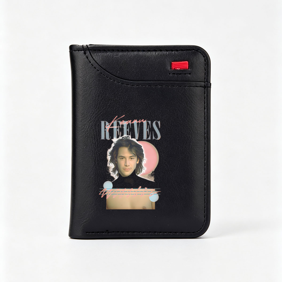 Keanu Reeves Portrait Art Design - Vertical Style Wallet