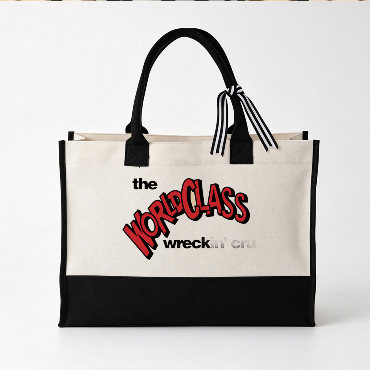 The World Class Wrecking Crew - Canvas patchwork gift tote bag