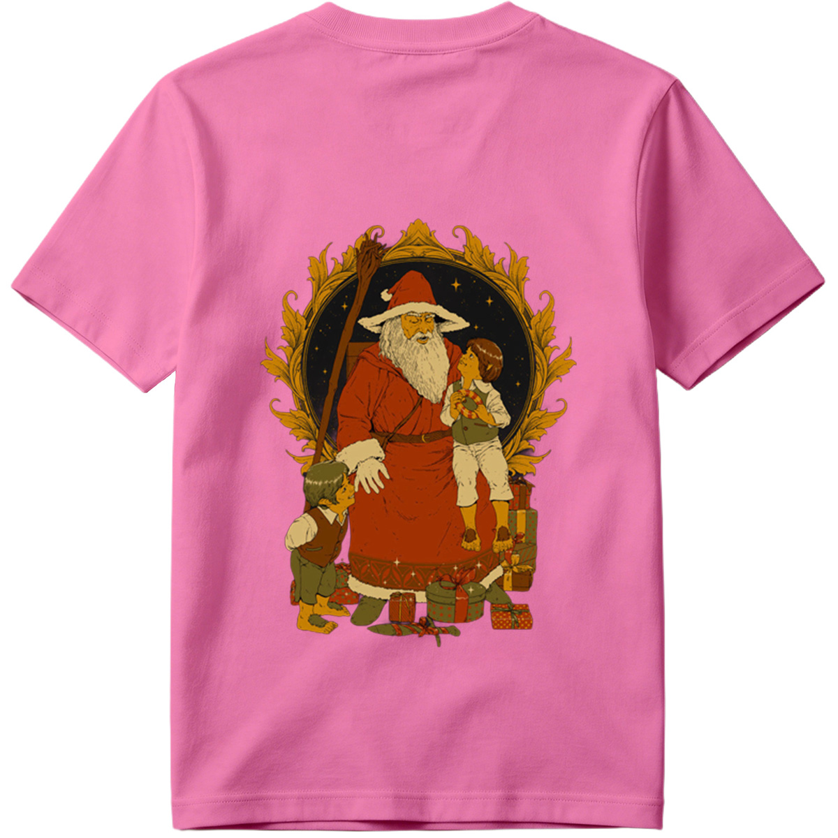 Santa Claus with Children and Gifts - Tee