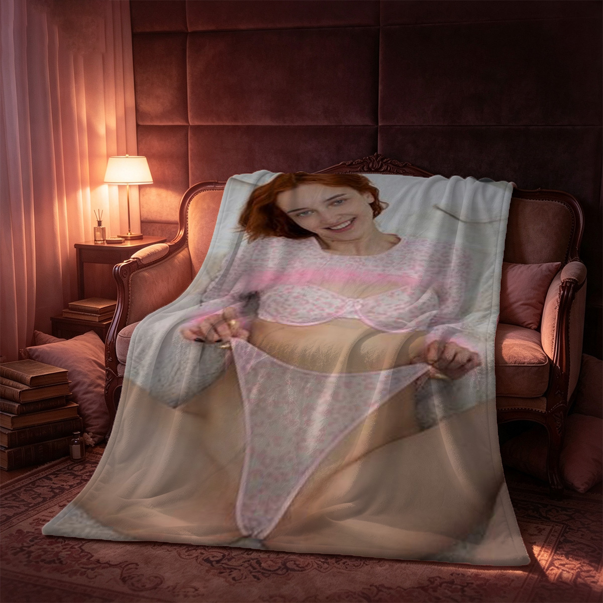 White Lingerie in Luxury Bathroom - Blanket