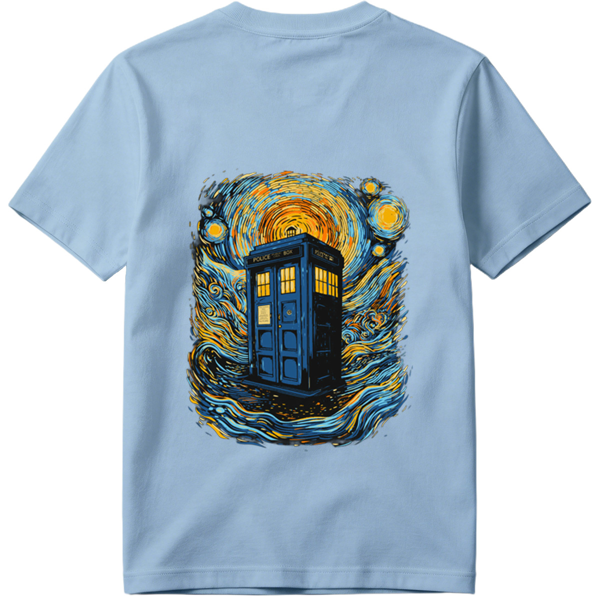 TARDIS in Starry Night - Tee