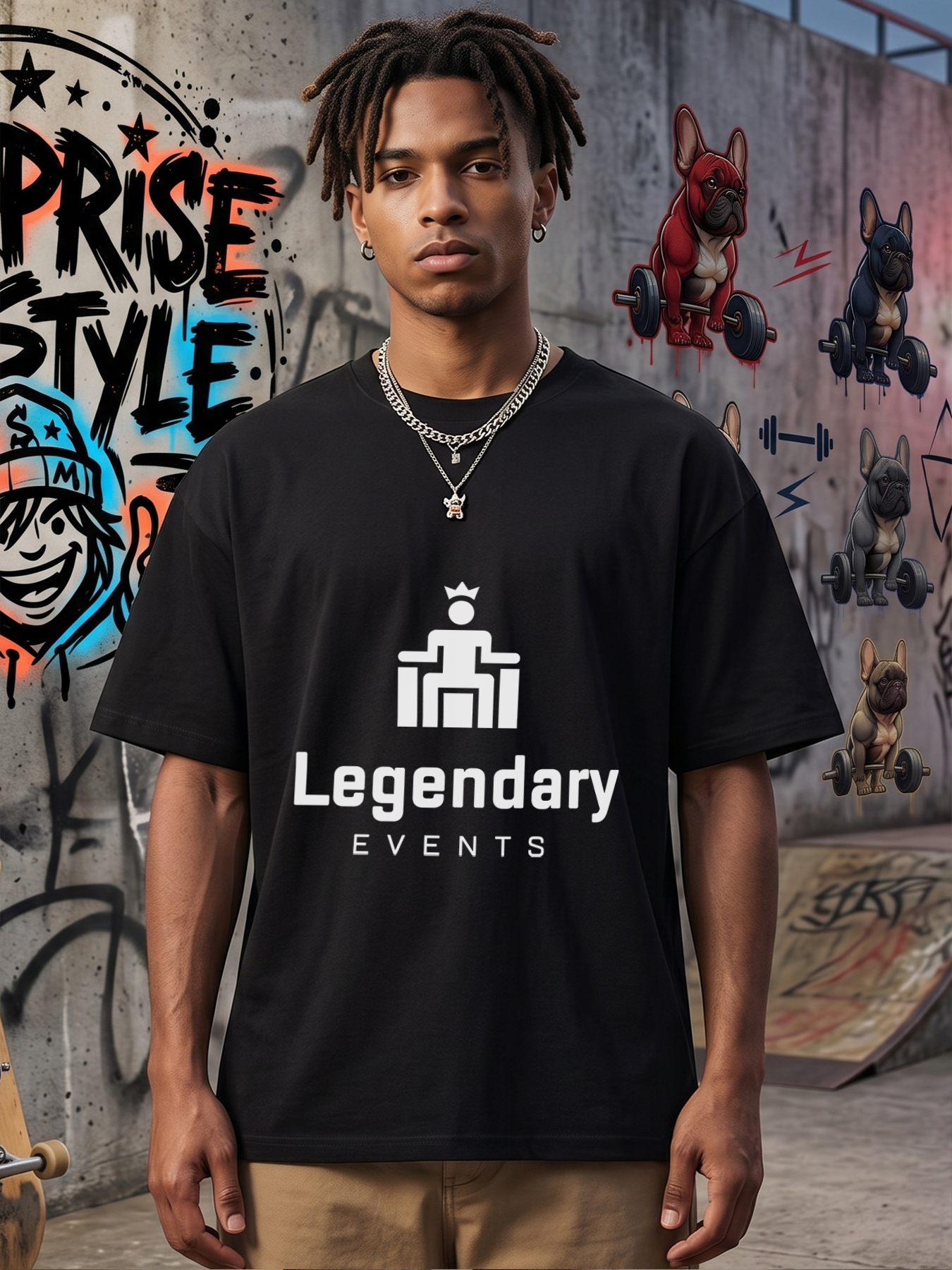 Men's Printed T-Shirt with Legendary Events Crown Throne Graphic and Bold Text - Casual Round Neck Lightweight Breathable Summer Short Sleeve Tee for Everyday Wear, Parties, and Social Gatherings - Designed for Adults Seeking Unique Statement Style