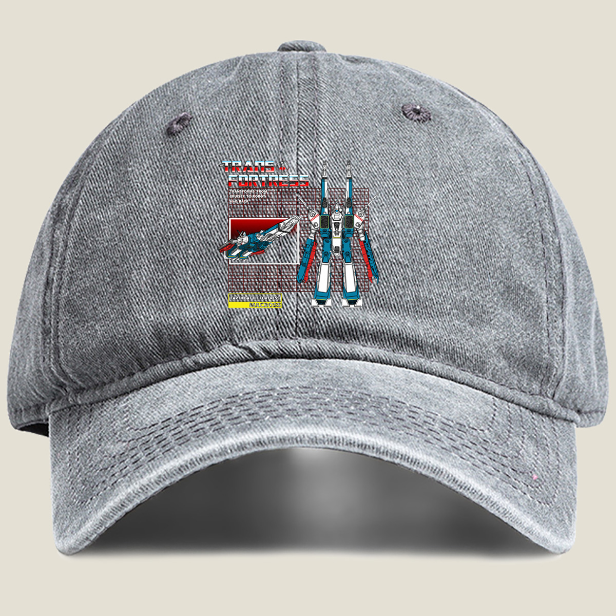 The Trans Fortress: Earth Battle Fortress Macross - Washed Denim - Baseball Cap